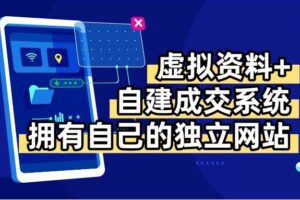 （15799期）虚拟资料+青云自建资料系统，让你拥有自己的独立网站，日躺200+