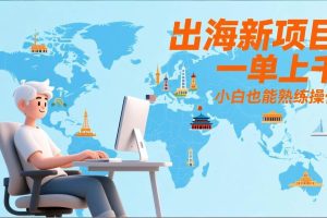 （17534期）出海新项目，一单上千，小白也能熟练操作